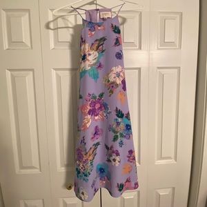 Lilac Floral Spring/Summer Dress Short